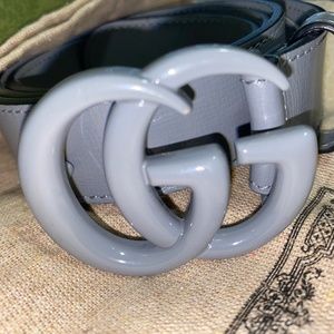 Grey Gucci Belt